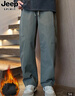 JEEP SPIRIT吉普褲子男秋冬季休閑褲男士寬松直筒闊腿潮彎刀工裝褲運動(dòng)長(cháng)褲 曬單實(shí)拍圖
