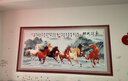 豪咖八駿圖客廳裝飾畫(huà)自粘貼畫(huà)馬到成功辦公室掛畫(huà)壁畫(huà)中式沙發(fā)墻畫(huà) 八駿圖新款B 100*200cm 曬單實(shí)拍圖