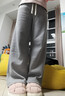 三彩2025冬季新款加絨保暖休閑長(cháng)褲高腰松緊直筒褲寬松簡(jiǎn)約M 巖灰 M 160/68A 160/68A 曬單實(shí)拍圖