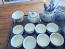 不拙汝窯茶具整套高檔功夫茶具辦公用家庭用青花瓷蓋碗14入泡茶套裝 曬單實(shí)拍圖