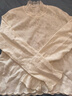百圖（betu）女裝秋季新款毛針織衫氣質(zhì)提花設計舒適長(cháng)袖上衣女2509T30 米白 M 曬單實(shí)拍圖