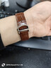 卓磊適配卡地亞帕莎PASHA表帶WGPA0019/0026 W2PA0014專(zhuān)用快拆鋼粒凹口真皮手表帶 棕色-銀色接頭-不帶扣 總寬19mm凹口12mm 曬單實(shí)拍圖