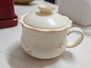 陶羽米黃蘭花茶咖杯泡茶杯茶水分離陶瓷高顏值女士專(zhuān)用帶蓋過(guò)濾水杯子 米黃-蘭花茶咖杯 曬單實(shí)拍圖
