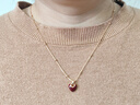 伊燦新年酒紅色滴釉愛(ài)心毛衣鏈小眾設計感項鏈高級頸鏈2025新款鎖骨鏈 酒紅色滴釉愛(ài)心毛衣鏈 曬單實(shí)拍圖