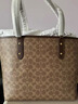 蔻馳（COACH）奧萊女士女包經(jīng)典標志CITY托特包手提包c(diǎn)ity33 IM/棕黃色/棕色 曬單實(shí)拍圖