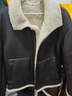 CJZ真皮皮衣男毛皮一體保暖外套輕奢純羊毛原生態(tài)羊羔毛羊剪絨派克服 黑色 XL (50) 曬單實(shí)拍圖