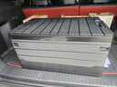 悅卡車(chē)載收納箱車(chē)載可折疊汽車(chē)后備箱儲物箱家用收納盒車(chē)用尾箱整理箱 【升級加厚】條紋款平蓋大號60L-黑灰色 曬單實(shí)拍圖