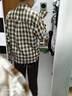 名創(chuàng  )優(yōu)品（MINISO）格子襯衫男2026復古休閑長(cháng)袖外套大碼日系vintage潮牌工裝襯衣男 咖色 M 170(男女同款) 曬單實(shí)拍圖