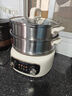 九陽(yáng)（Joyoung）電蒸鍋電煮鍋電火鍋304不銹鋼鍋全鋼0塑0涂層家用三層15.5L大容量可拆內膽上蒸下煮GZ561 曬單實(shí)拍圖