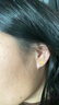周六福5G工藝黃金耳釘女浪漫仙雪足金耳飾計價(jià)A0912072 約1g 一對 禮物 曬單實(shí)拍圖