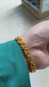 【大撿漏】香港正品999黃金色手鏈光砂實(shí)心圓珠轉運珠沙金手環(huán)禮 精品S金色手鏈+證書(shū) 曬單實(shí)拍圖