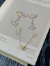 中國黃金（CHINA GOLD）18K金一鹿同行套鏈愛(ài)心鏤空鎖骨項鏈送老婆女友女神節禮物 18k一鹿同行套鏈約1.05g 曬單實(shí)拍圖