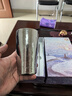 TAIC 太可鈦度純鈦水杯帶蓋帶吸管敞口杯茶杯雙層真空防燙隔熱咖啡杯 莫奈·皓月銀420ml 420ml 曬單實(shí)拍圖