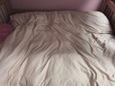 京東京造100支長(cháng)絨棉床上四件套 植素超柔貢緞輕奢床單被套床品套件抗菌 1.8米床銀灰香檳 曬單實(shí)拍圖