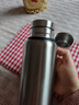 316不銹鋼保溫杯大容量茶水分離水杯車(chē)載水壺泡茶杯子全鋼保溫瓶 鋼本色600ml 曬單實(shí)拍圖