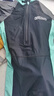 李寧（LI-NING）兒童泳衣連體長(cháng)袖溫泉保暖防曬男童沖浪服訓練游泳裝8793黑綠150 曬單實(shí)拍圖