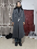 紅袖高級感超好看毛呢大衣冬季新款女裝100%綿羊毛質(zhì)感保暖雙面呢外套 煙灰056（預售15天內發(fā)貨） S 曬單實(shí)拍圖
