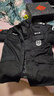 龍偉聯(lián)合保安黑色大衣加厚防寒服棉大衣冬裝中長(cháng)款棉服上衣可拆卸內膽新款 曬單實(shí)拍圖