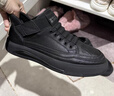 百麗（Belle）男鞋高幫休閑工裝鞋冬季新款厚底套腳板鞋D3MA8DM5 黑色（單里） 41 (255mm) 曬單實(shí)拍圖