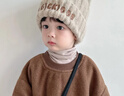 拓萊婭兒童帽子秋冬季寶寶可愛(ài)針織帽男孩男童加厚保暖毛線(xiàn)帽冬季毛絨帽 卡其色【卡通貓耳丨軟糯親膚】 （48-53厘米） 曬單實(shí)拍圖