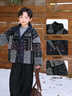 布丁哈魯【雙面穿】男童棉服外套冬季新品中大童復古印花外套兒童寬松上衣 曬單實(shí)拍圖