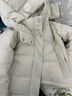美力城鵝絨服女2025年新款秋冬季短款休閑羽絨服女款外套117 鉑金白 M 曬單實(shí)拍圖