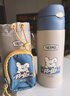 膳魔師（THERMOS）兒童運動(dòng)便攜保溫杯學(xué)生吸管水杯復古系列男女水壺600ml 灰 曬單實(shí)拍圖