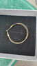 百年老鳳祥法式金色大圈圈耳環(huán)女純銀耳飾耳圈2025新款耳針潮 金色大圈圈耳環(huán) 曬單實(shí)拍圖