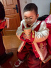 今兮古兮男童過(guò)年服中國風(fēng)冬季新款漢服紅色新年唐裝(僅上衣)中國紅120 曬單實(shí)拍圖