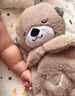 費雪（Fisher-Price）嬰兒玩具安撫玩偶哄睡春節新年禮物送禮-音樂(lè )安撫酣睡小水獺GHL41 曬單實(shí)拍圖