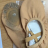 【舒適耐穿】成人兒童舞蹈鞋女瑜伽鞋芭蕾形體鞋小孩貓爪鞋免帶 免系繩駝色布頭(免系布頭) 38 曬單實(shí)拍圖