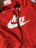 耐克（NIKE）官方兒童外套春季加絨保暖紅色連帽運動(dòng)服本命年休閑針織夾克上衣 FD2990-657 XL 曬單實(shí)拍圖