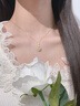 亞一珠寶老廟黃金葫蘆銀項鏈女款吊墜女生飾品38女神節禮物女友老婆 玉見(jiàn)福祿項鏈*亞一品牌禮盒 亞一珠寶-老廟黃金出品 曬單實(shí)拍圖