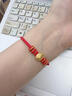 戚小米可穿珠黃金轉運珠diy手繩女手工編織紅繩手鏈半成品紅色編繩本命 大紅色手繩【diy】粗約2.5mm 曬單實(shí)拍圖