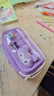 舒星筆袋女孩款2025年高顏值ins風(fēng)翻蓋按扣九層大容量簡(jiǎn)約文具盒卡通可愛(ài)鉛筆袋開(kāi)學(xué) 紫色4件套 曬單實(shí)拍圖