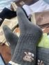 JEEP100%純棉襪子女秋冬款純棉中筒襪小熊ins可愛(ài)學(xué)生少女襪全棉女襪 曬單實(shí)拍圖