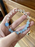 素聚冰種海藍寶白水晶手鏈手串簡(jiǎn)約貔貅轉運珠情侶學(xué)生手飾飾品玉鐲 海藍寶白水晶手串8MM 曬單實(shí)拍圖