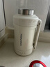 摩飛電器（Morphyrichards）電熱水壺便攜式燒水壺旅行熱水壺燒水杯真空保溫壺不銹鋼保溫瓶大容量戶(hù)外 MR6061 1L 椰奶白 曬單實(shí)拍圖