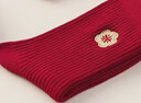 古今（GUJIN）馬年大紅色本命年襪子女棉襪中筒襪2026屬馬秋冬長(cháng)襪刺繡5雙 曬單實(shí)拍圖
