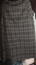 晚白【斷碼清倉】冬款高腰氣質(zhì)裙子格紋百搭休閑大擺半身裙 深咖色 M 曬單實(shí)拍圖