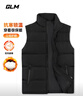 GLM棉馬甲男冬季棉服男寬松百搭加厚保暖坎肩運動(dòng)背心男黑色5XL 曬單實(shí)拍圖