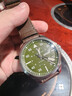 漢米爾頓（Hamilton）漢密爾頓男表瑞士手表機械表 卡其航空飛行員雙歷42綠盤(pán)皮帶禮物 曬單實(shí)拍圖
