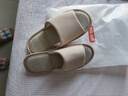 京東京造【天然乳膠】棉麻透氣拖鞋秋冬情侶新款拖鞋女士燕麥色37-38 曬單實(shí)拍圖