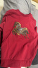 GXG男裝 圓領(lǐng)衛衣新年紅色衛衣貼布繡長(cháng)袖上衣 紅色 175/L 曬單實(shí)拍圖