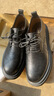 公牛世家男鞋休閑皮鞋秋季新款男士工裝鞋厚底增高大頭鞋子男 曬單實(shí)拍圖