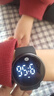 蘇刻充電款電子手表男中小學(xué)生初高中女生簡(jiǎn)約防水震動(dòng)鬧鐘手環(huán)運動(dòng)表 黑殼黑帶+35天待機充電防水款 43.9mm 曬單實(shí)拍圖