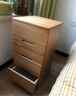 實(shí)木夾縫柜30/40/50cm抽屜式收納柜窄縫隙儲物五斗柜小床頭柜邊柜 松木原木-35cm寬 4層 曬單實(shí)拍圖