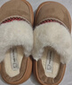 細細條（XIXITIAO）民族風(fēng)棉拖鞋女士冬居家外穿復古防滑厚底加絨保暖月子鞋 棕色【創(chuàng  )意撞色毛絨】 40-41【適合39-40的腳】 曬單實(shí)拍圖
