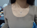 芯奢999純銀蝴蝶結項鏈女款輕奢足銀閨蜜38女神節生日禮物送女朋友 公主結項鏈+蝴蝶禮盒 曬單實(shí)拍圖
