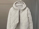 輕薄棉衣秋冬大碼男女韓版寬松棉襖外套休閑保暖百搭連帽一體棉服 米白色 XL 【女士拍小一碼】 135-150斤 曬單實(shí)拍圖